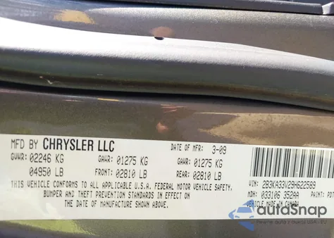 2009 Dodge Charger Sxt from USA, damaged, VIN 2B3KA33V29H622589